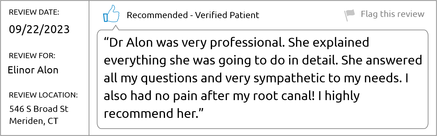 Dr. Elinor Alon - Brighter Patient review