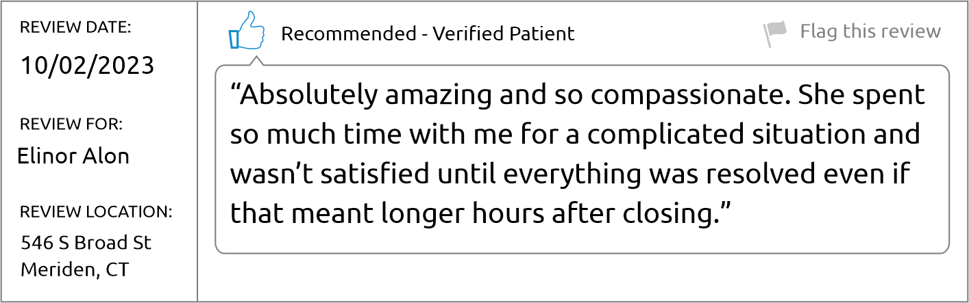 Dr. Elinor Alon - Brighter Patient review