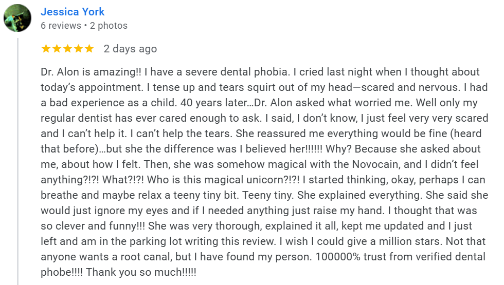 Dr. Elinor Alon - Google Patient Review - Jessica York