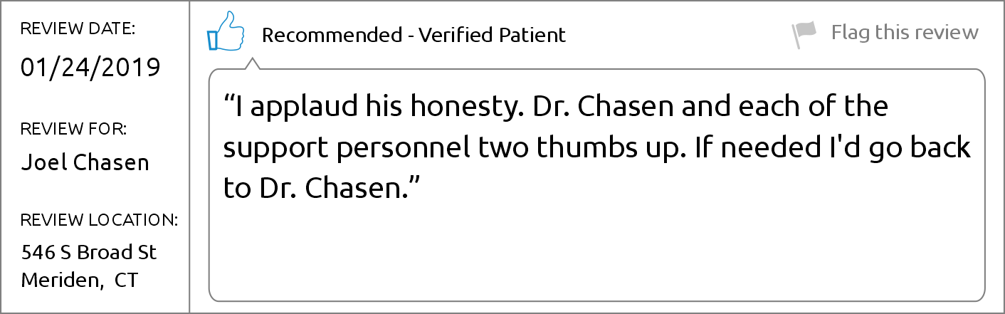 Dr. Joel Chasen - Brighter Patient Review