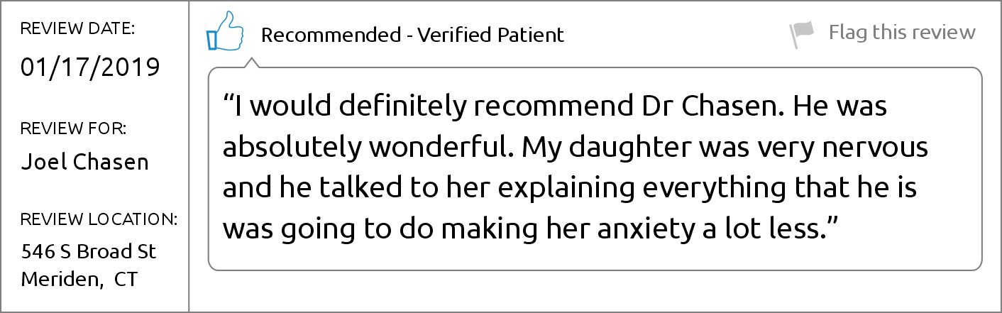 Dr. Joel Chasen - Brighter Patient Review