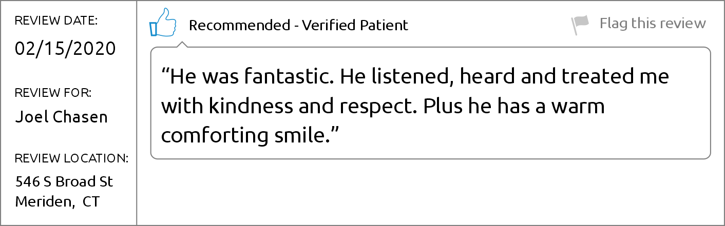 Dr. Joel Chasen - Brighter Patient Review