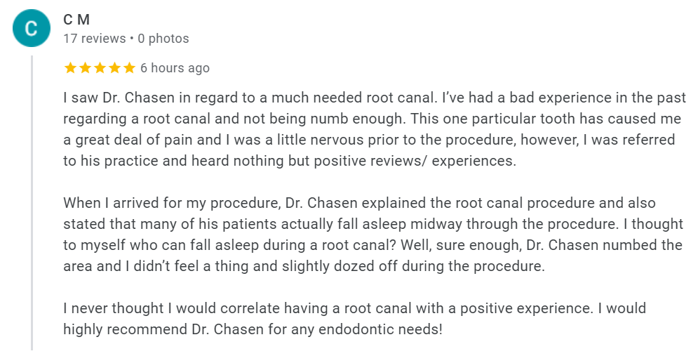 Dr. Joel Chasen - Google Patient Review