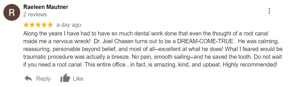 Dr. Joel Chasen - Google Patient Review