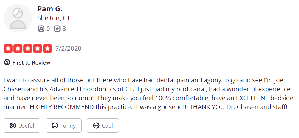Dr. Joel Chasen - Yelp Patient Review