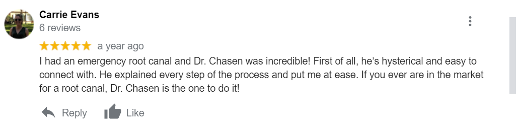 Dr. Joel Chasen - Google Patient Review