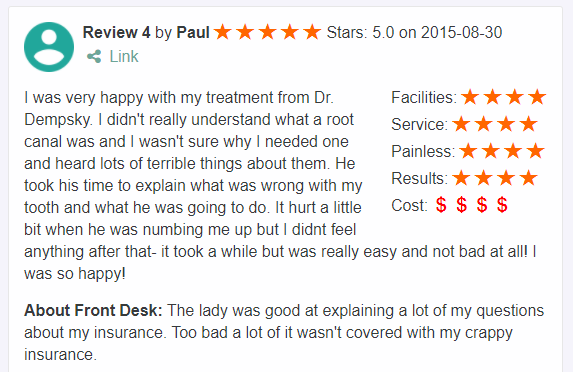 Dr. Joshua Dembsky - Doctor-Oogle Patient review