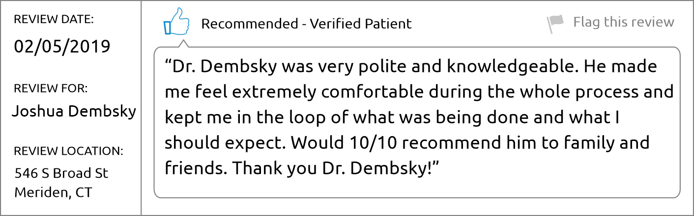 Dr. Joshua Demsbky - Brighter Patient review