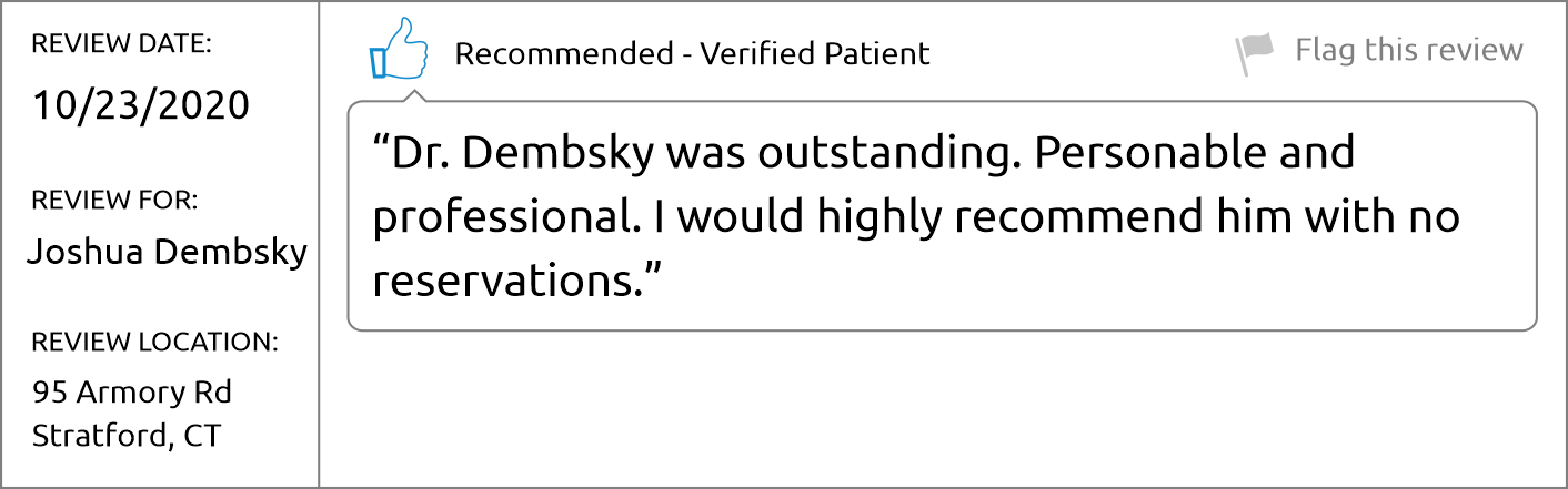 Dr. Joshua Demsbky - Brighter Patient review