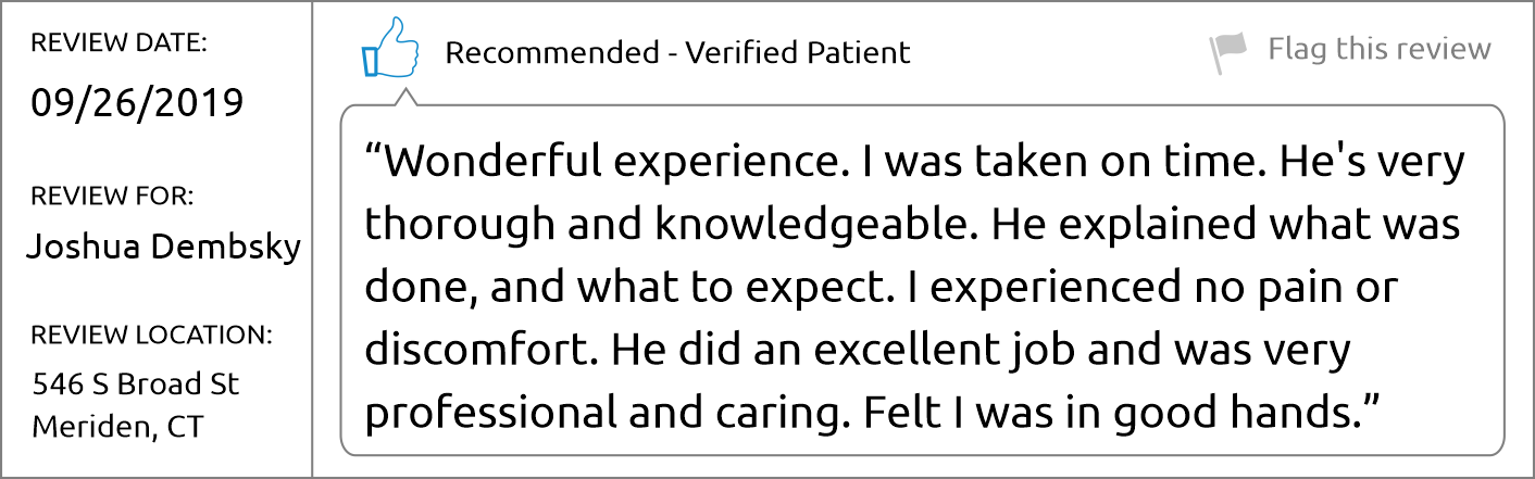 Dr. Joshua Demsbky - Brighter Patient review