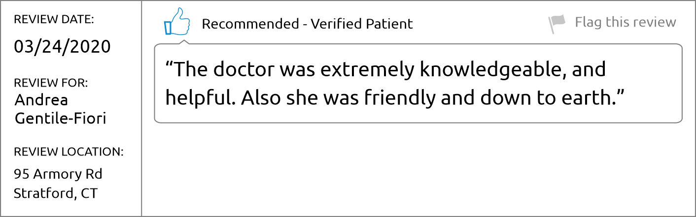 Patient Review - Brighter - Dr. Andrea Gentile-Fiori
